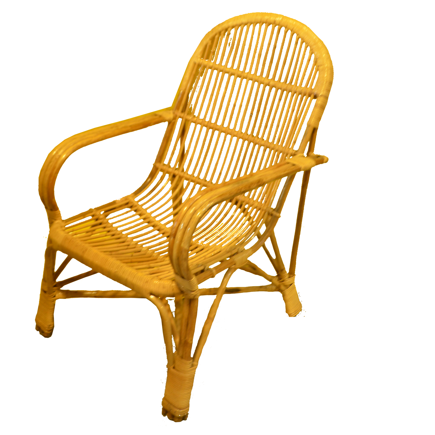 Classic Indian Cane Easy Chair - Model 2